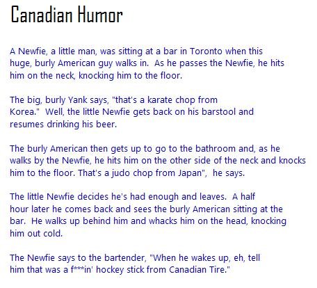 Canadian Humor