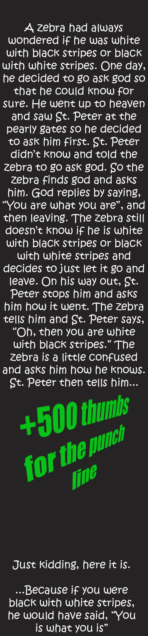 Zebra Joke