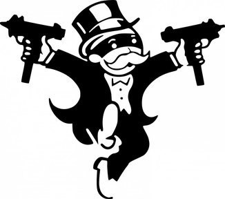 The monopoly man is ----ed then.